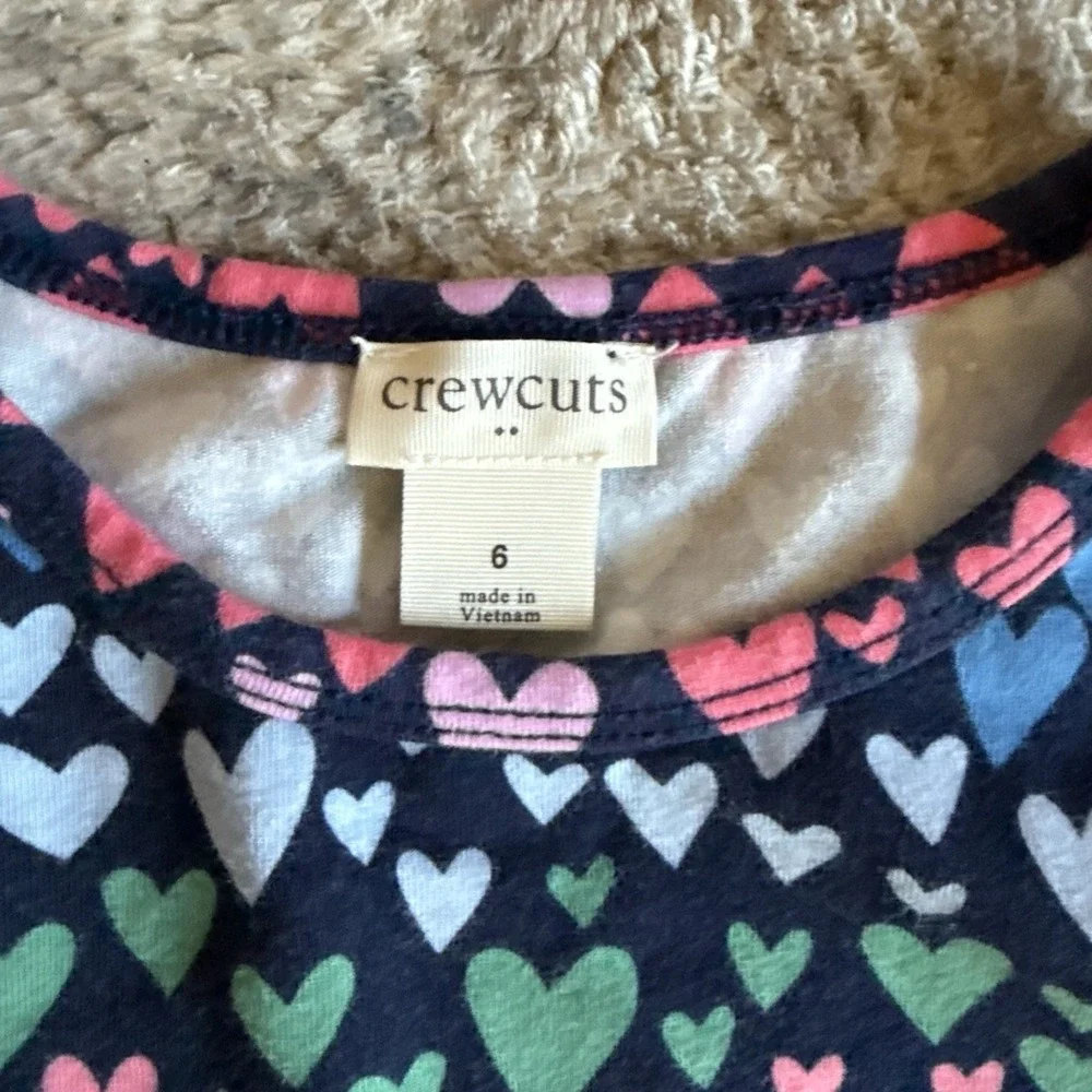 CREWCUTS Girls' hearts dress SIZE 6